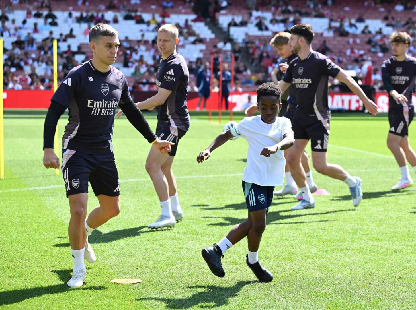 Arsenal Soccer Players Training Session
