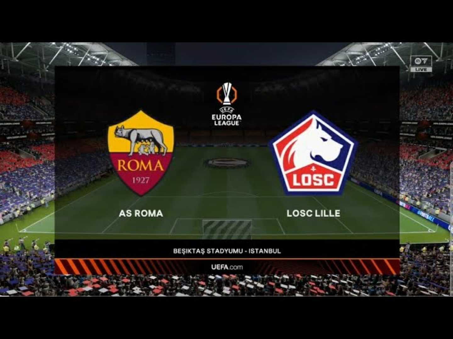 As Roma Vs Lille Europa League Match