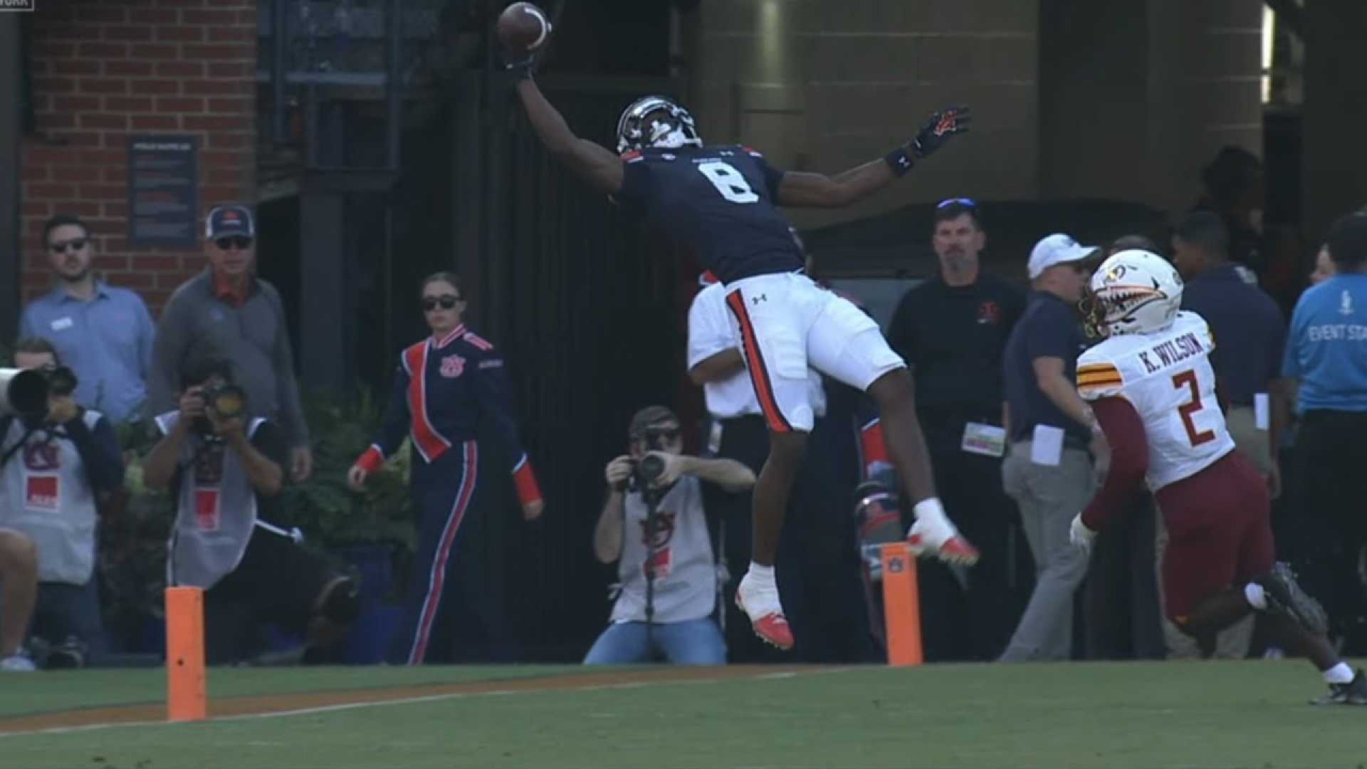 Auburn Cam Coleman Touchdown Catch