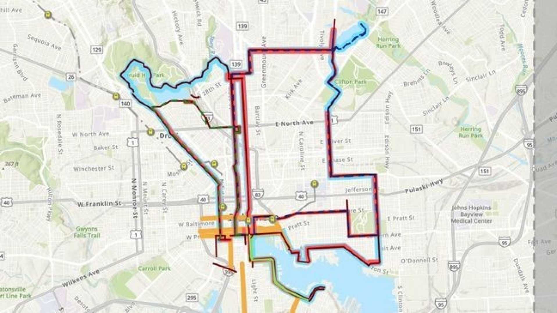 Baltimore Running Festival Traffic Restrictions
