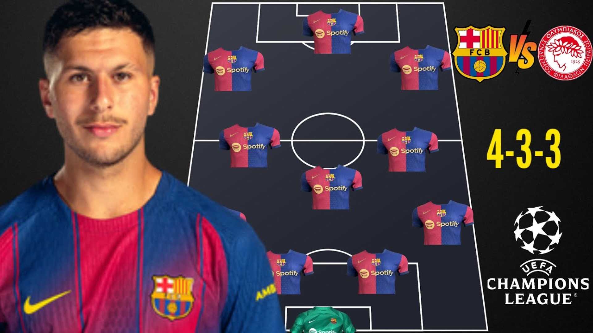 Barcelona Fc Lineup Against Olympiacos