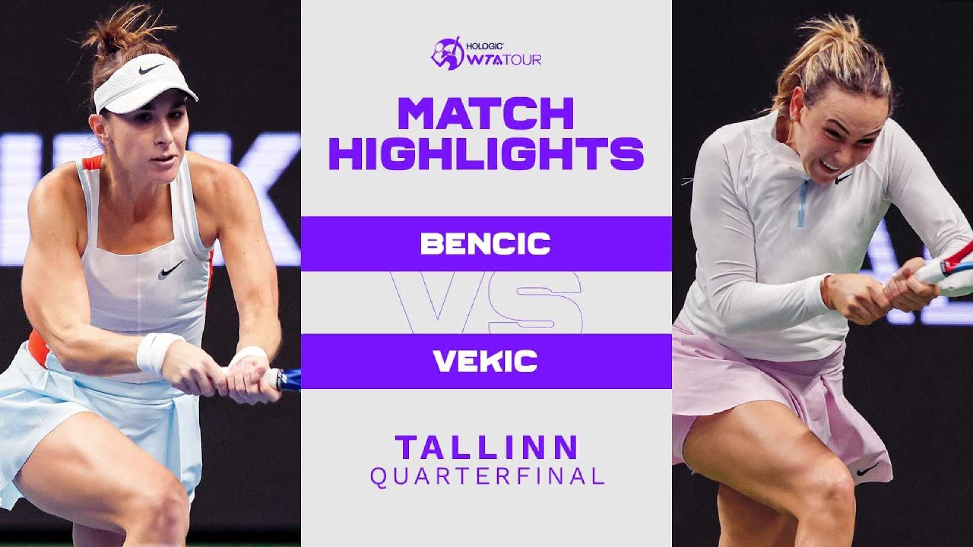 Belinda Bencic Vs Donna Vekic Tennis Match