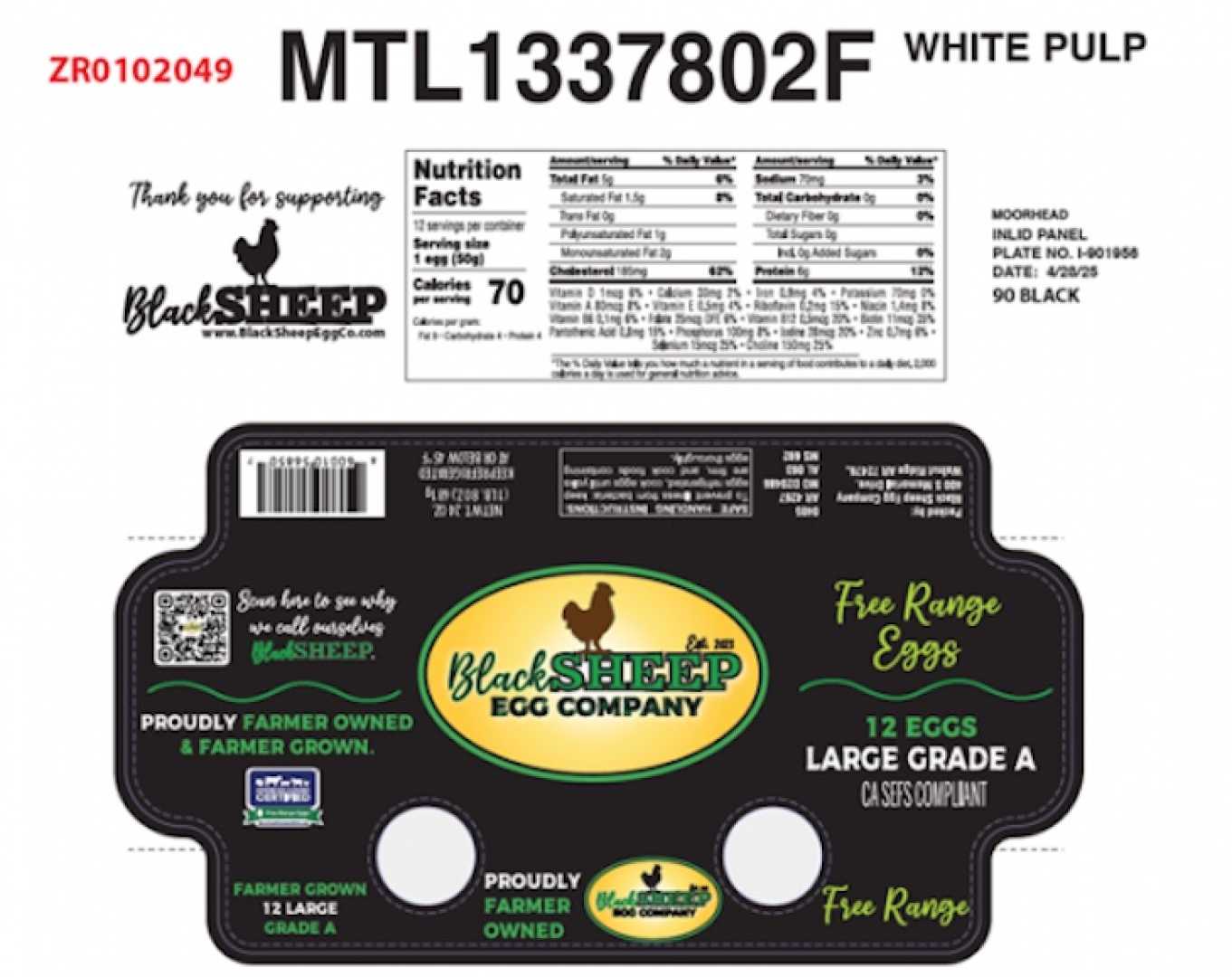Black Sheep Egg Company Salmonella Recall
