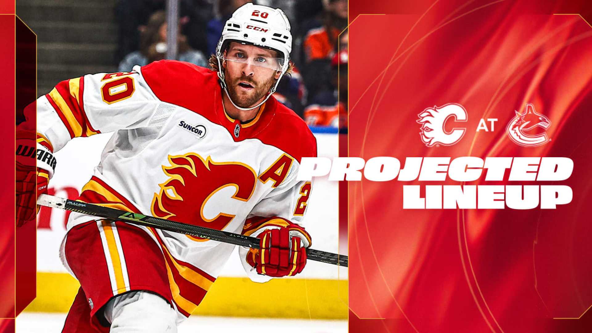 Calgary Flames Vancouver Canucks Game Lineup