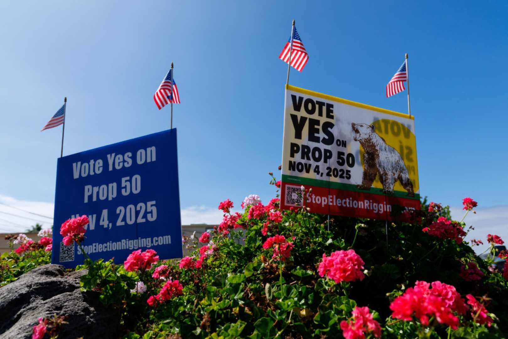 California Prop 50 Election Signs