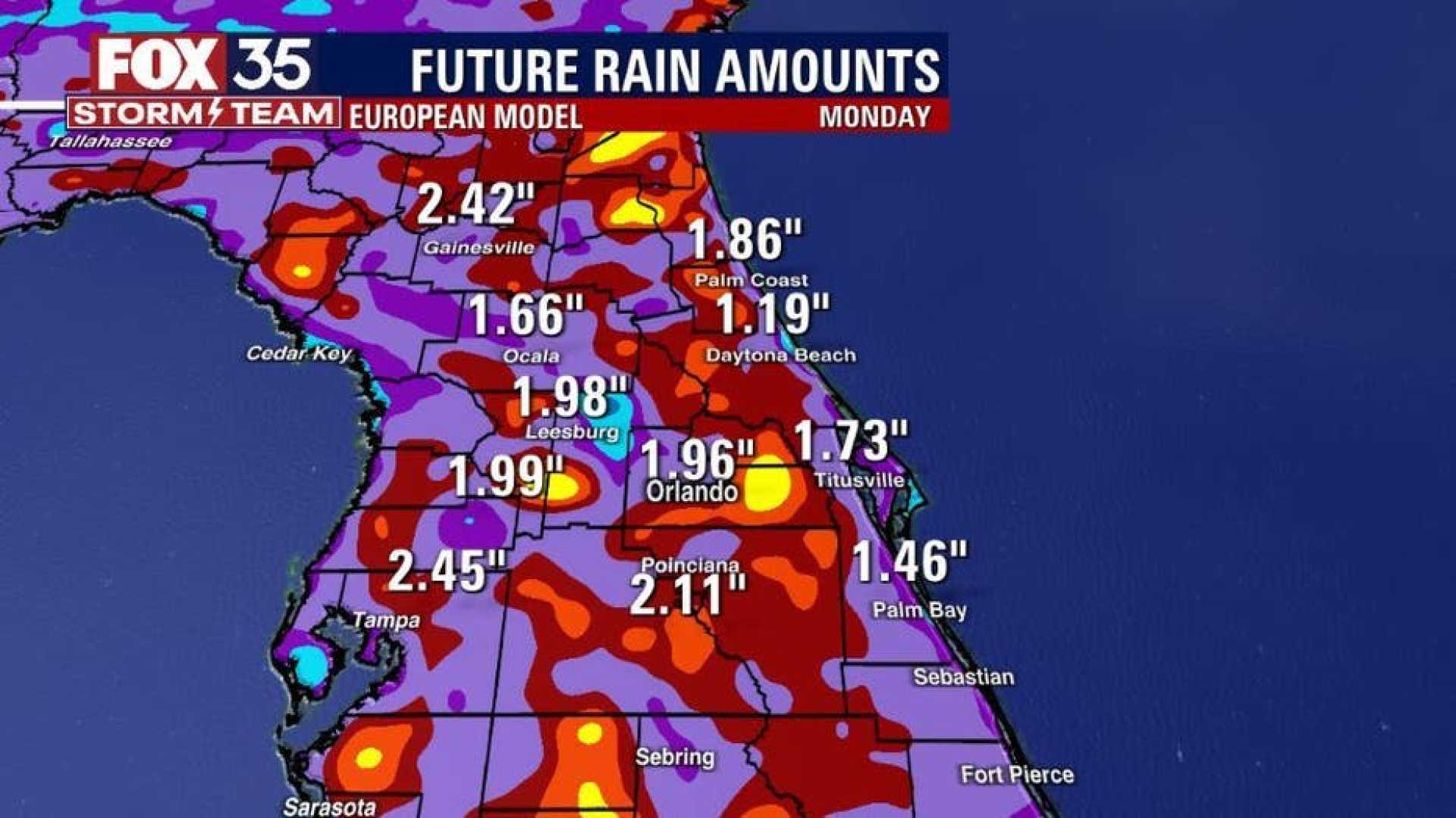 Central Florida Weather Forecast Rain Storms