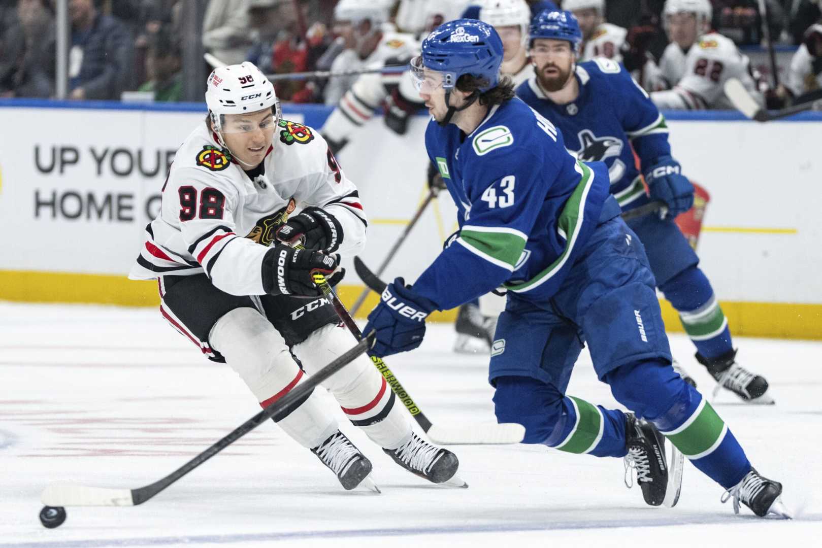 Chicago Blackhawks Vancouver Canucks Hockey Game