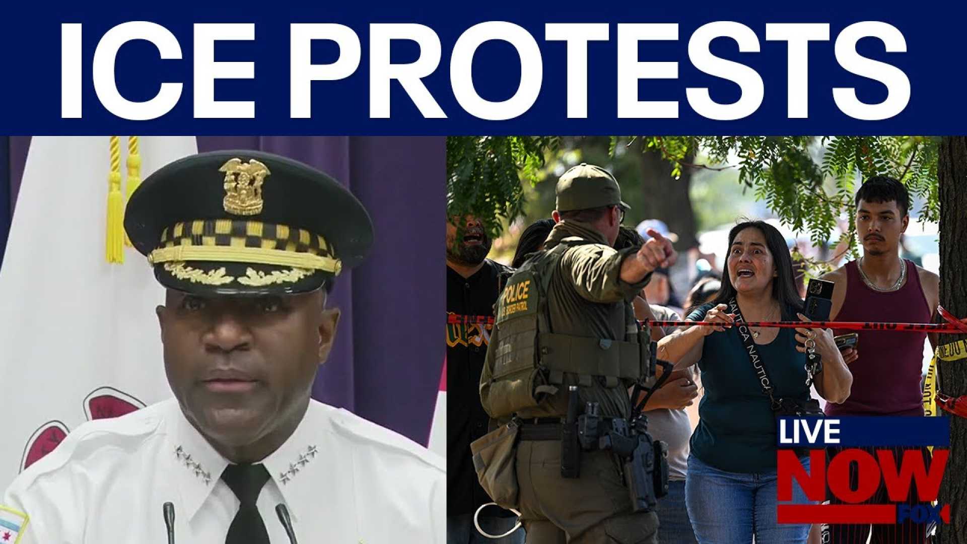 Chicago Police Press Conference Ice Protests