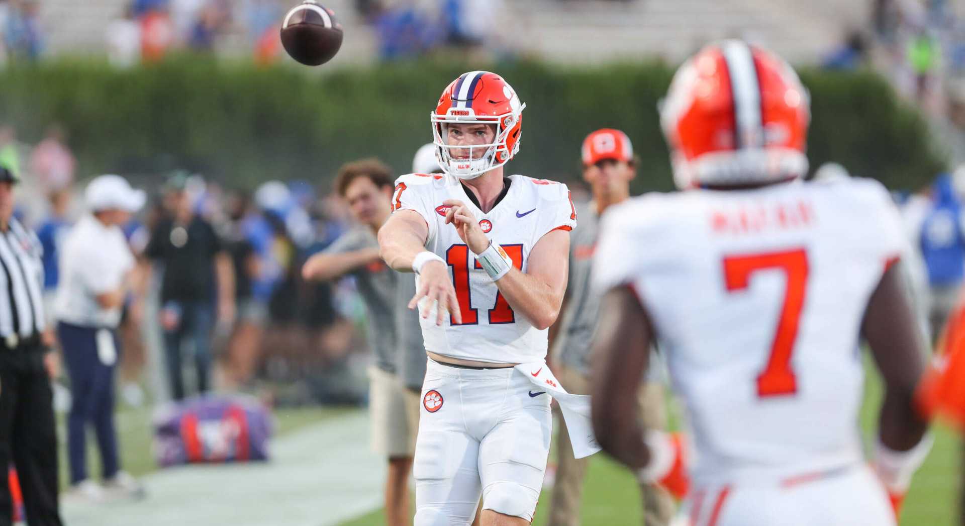 Clemson Quarterback Christopher Vizzina In Action