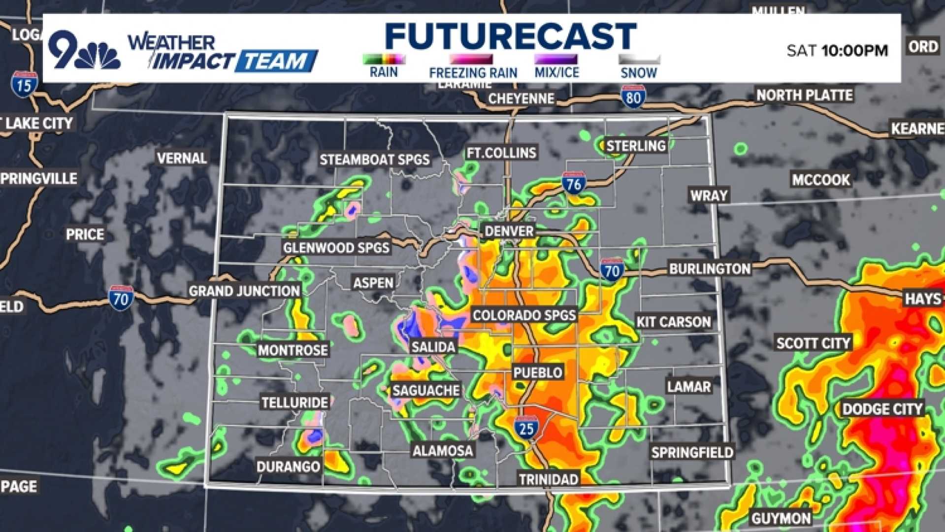 Colorado Weather Forecast With Rain And Snow