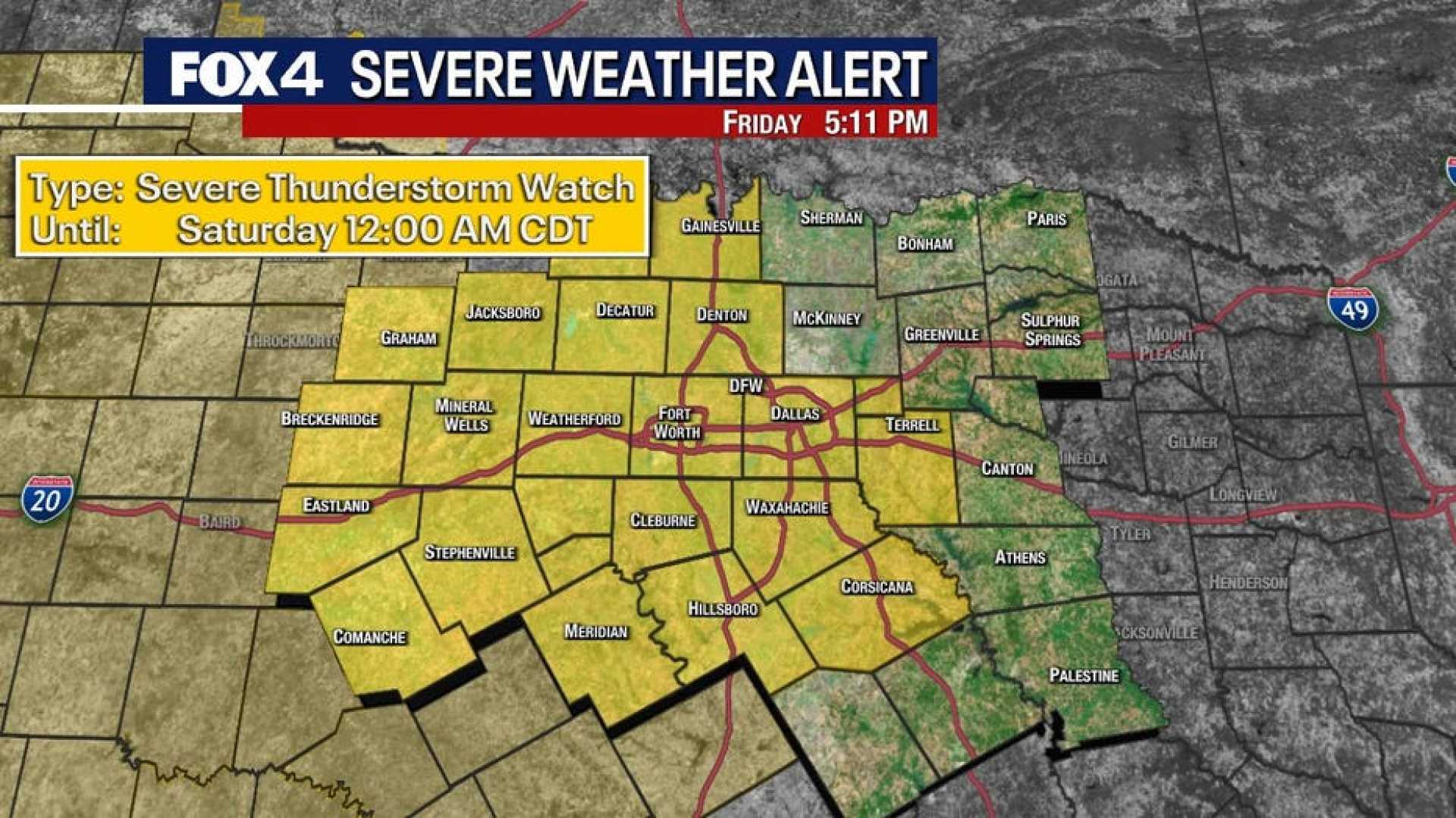 Dallas Fort Worth Severe Thunderstorm Warning