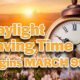 Daylight Saving Time 2025