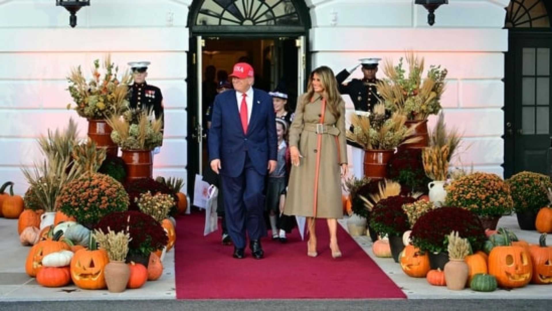 Donald Trump Melania Trump Halloween 2025