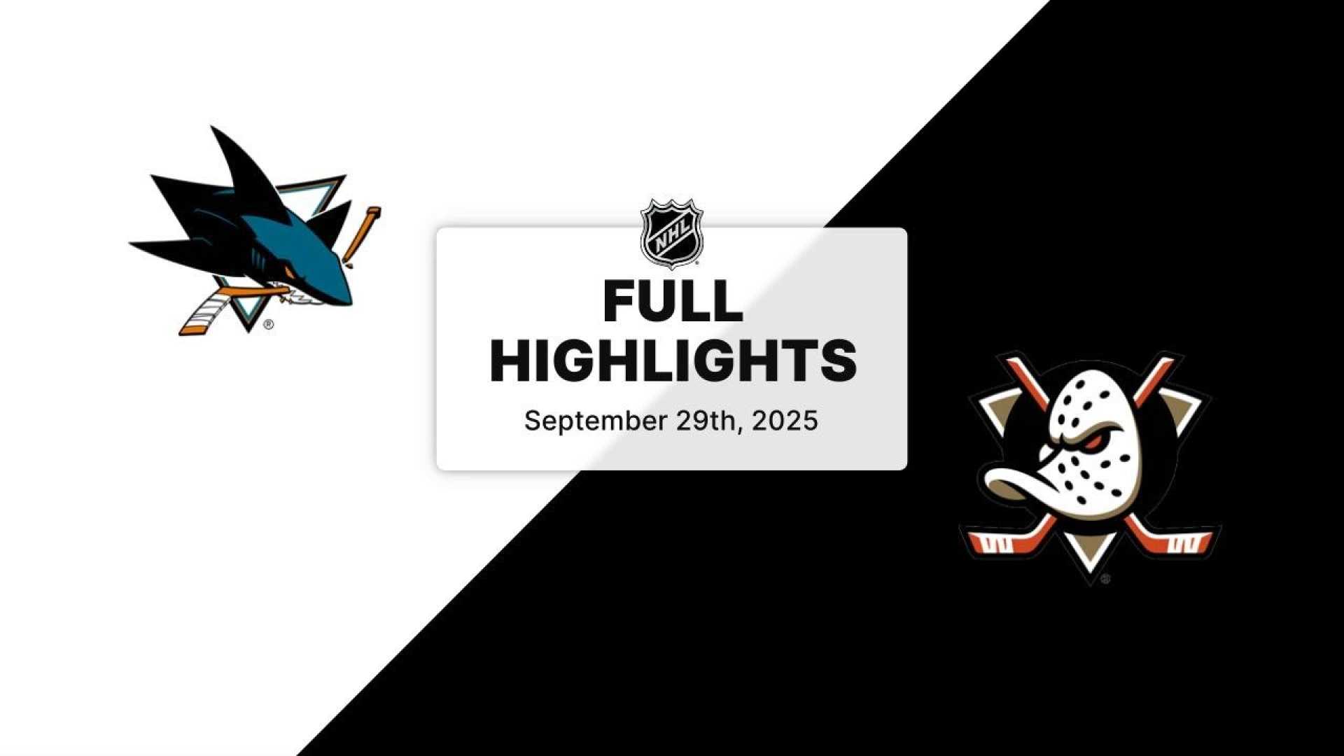 Ducks Vs Sharks Preseason Hockey Matchup