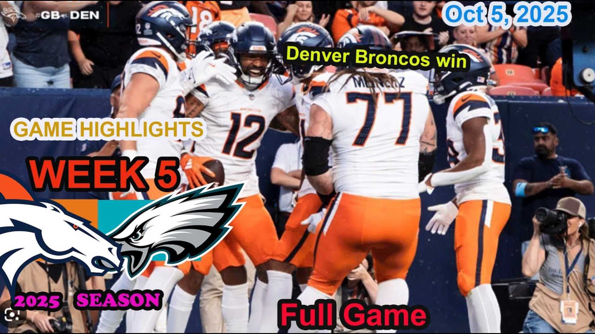 Eagles Broncos Game October 2025