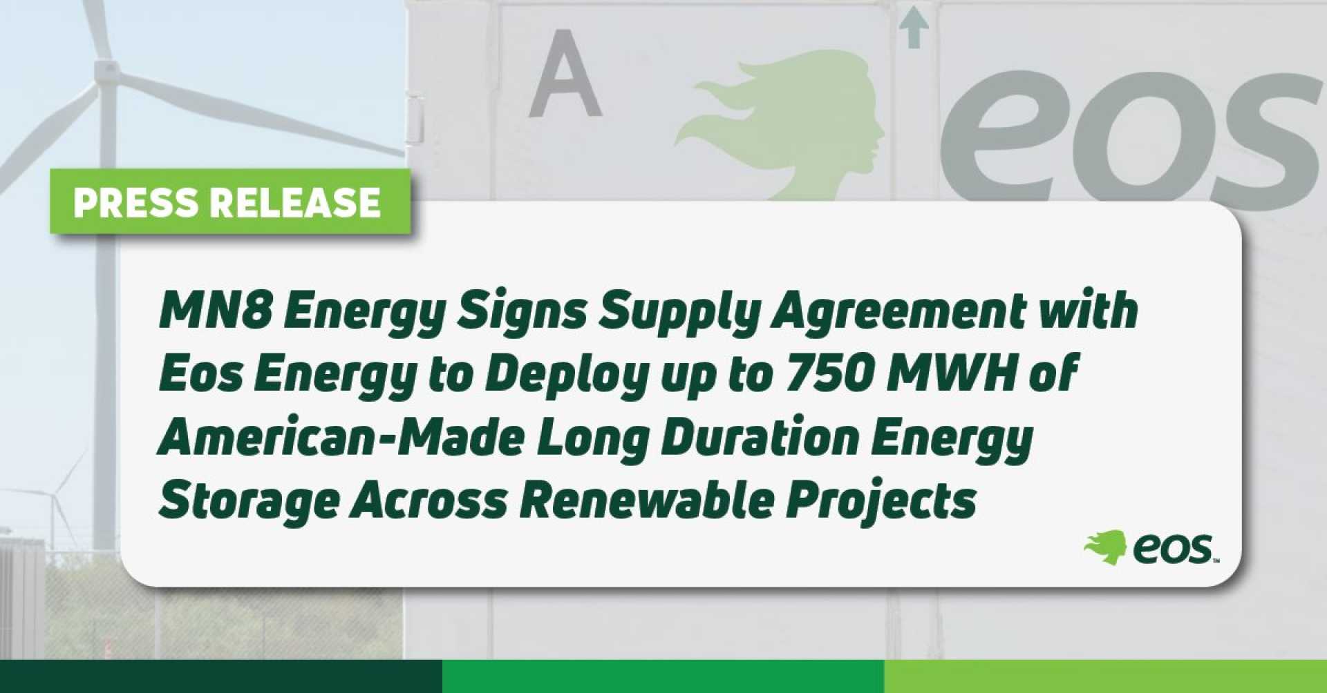 Eos Energy Mn8 Energy Supply Deal