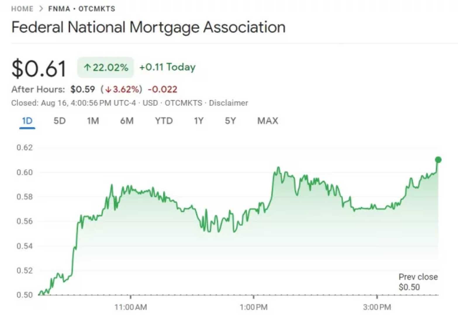 Fannie Mae Stock Analysis