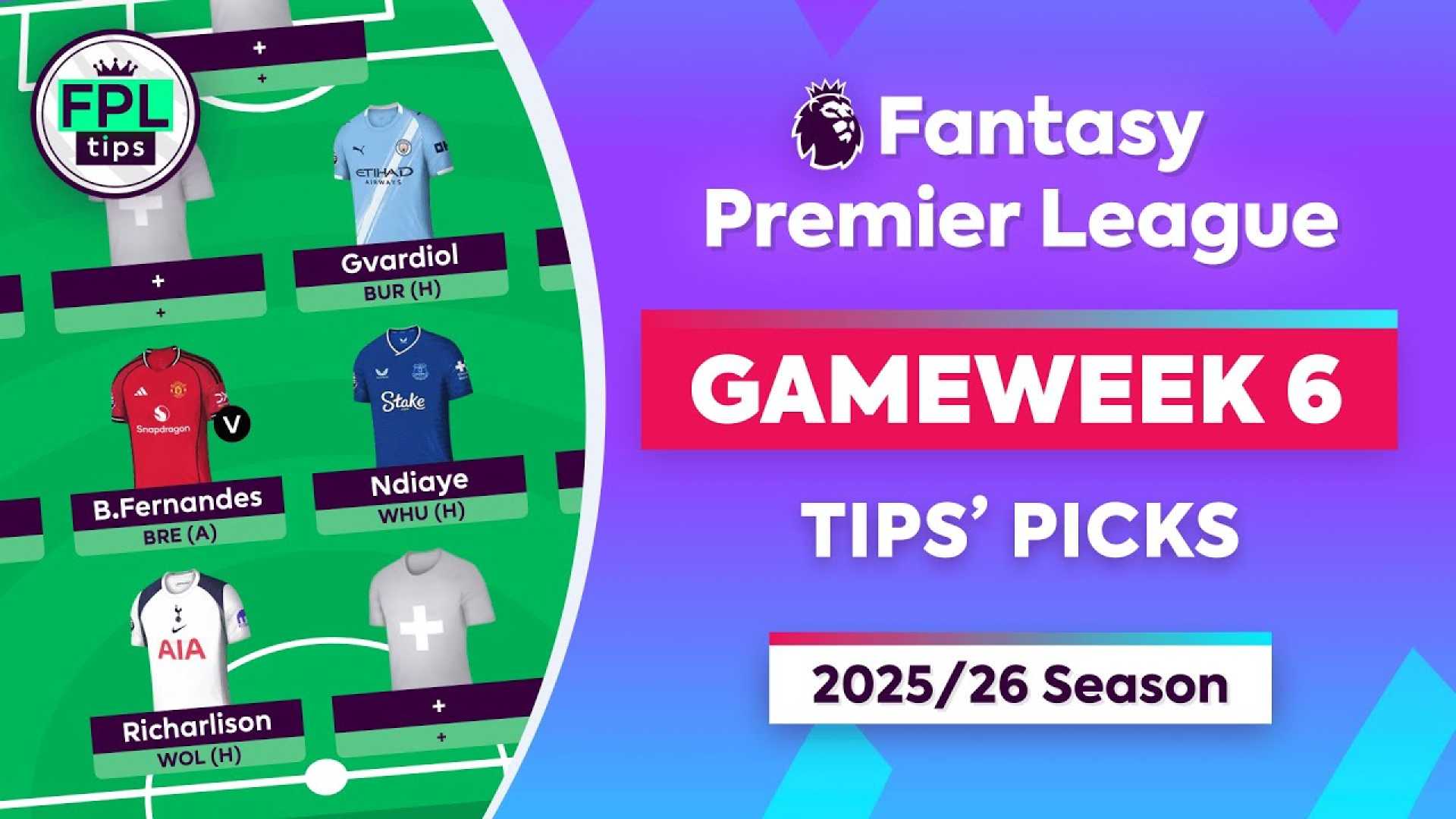 Fantasy Premier League Gameweek 6 Tips
