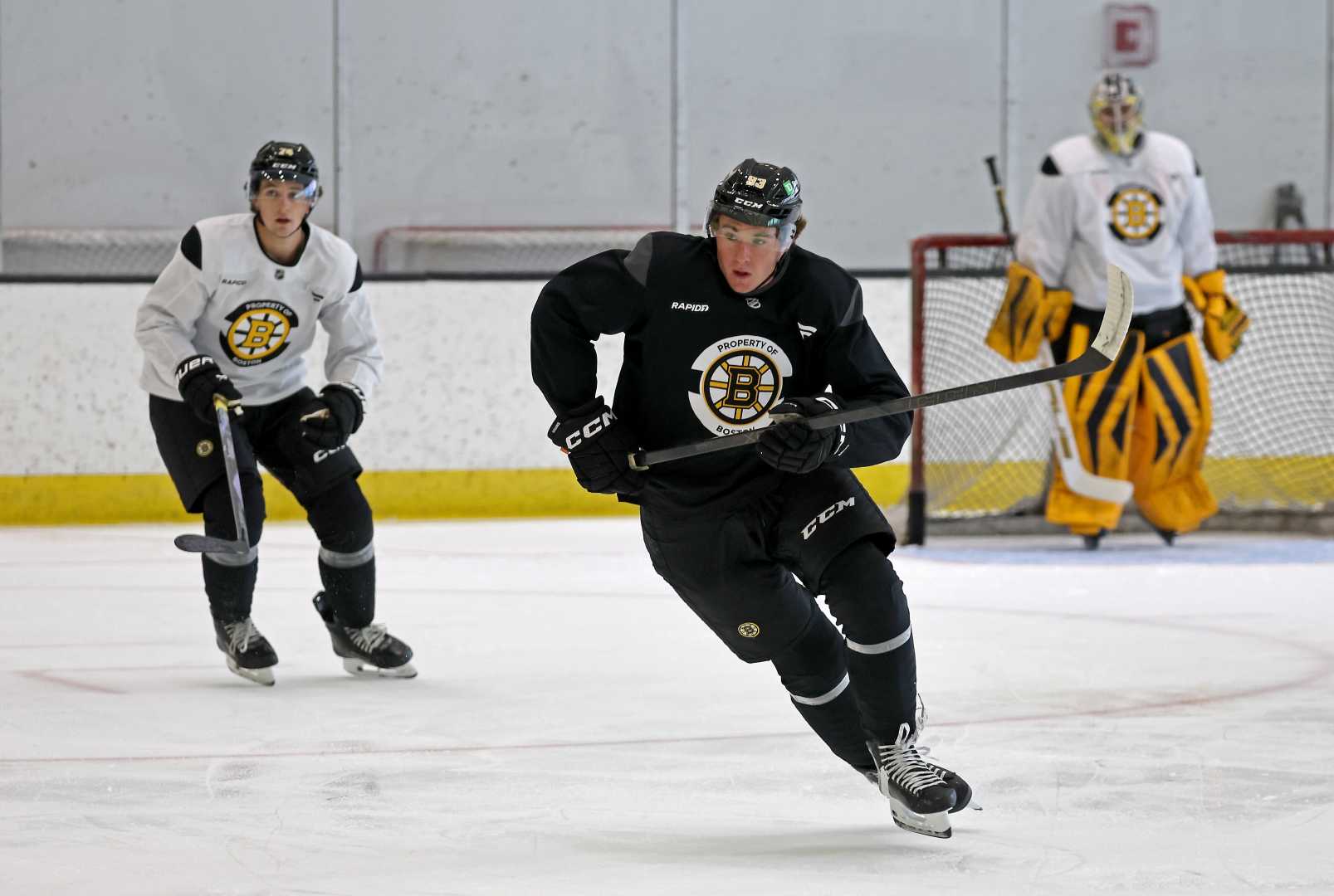 Fraser Minten Boston Bruins Practice