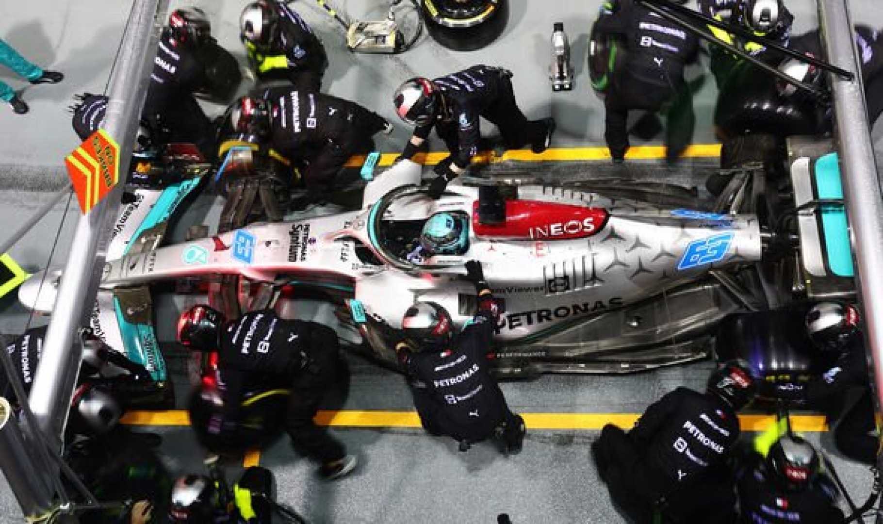George Russell Singapore Grand Prix Pit Stop