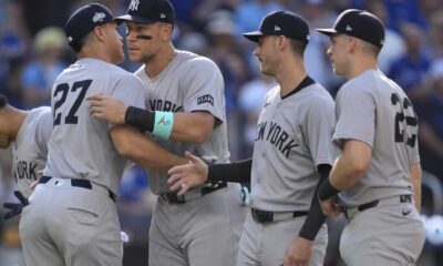 Giancarlo Stanton Yankees Clubhouse Postseason