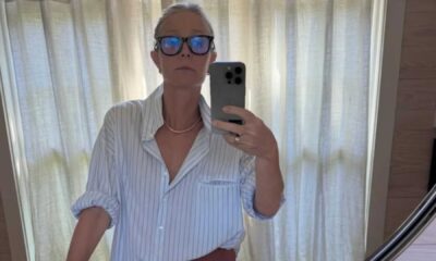 Gwyneth Paltrow Mirror Selfie Unbuttoned Shirt