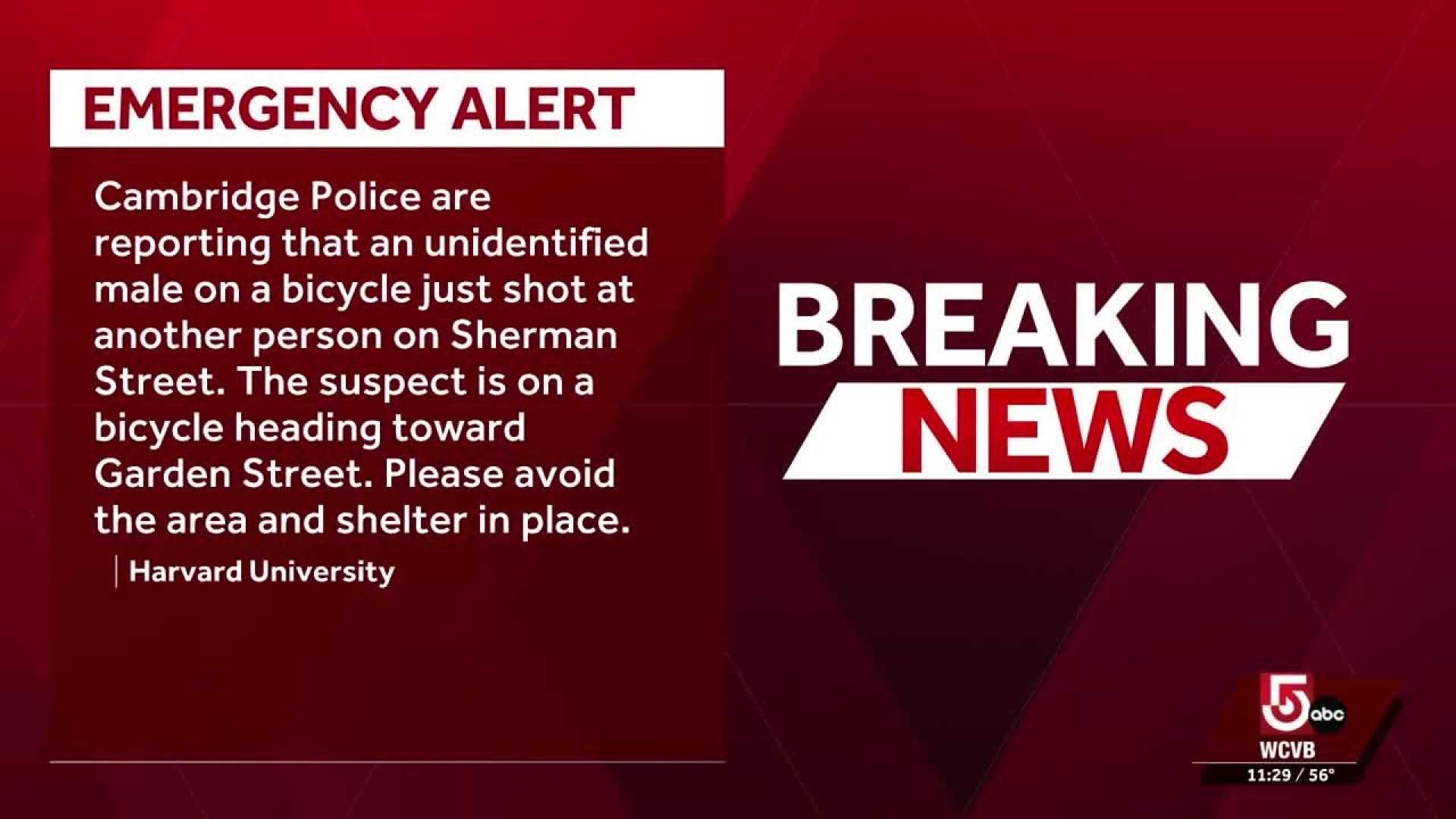 Harvard University Campus Shooting Alert