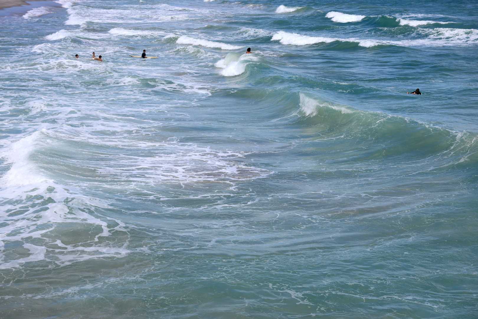 High Surf Florida Coastline Warning