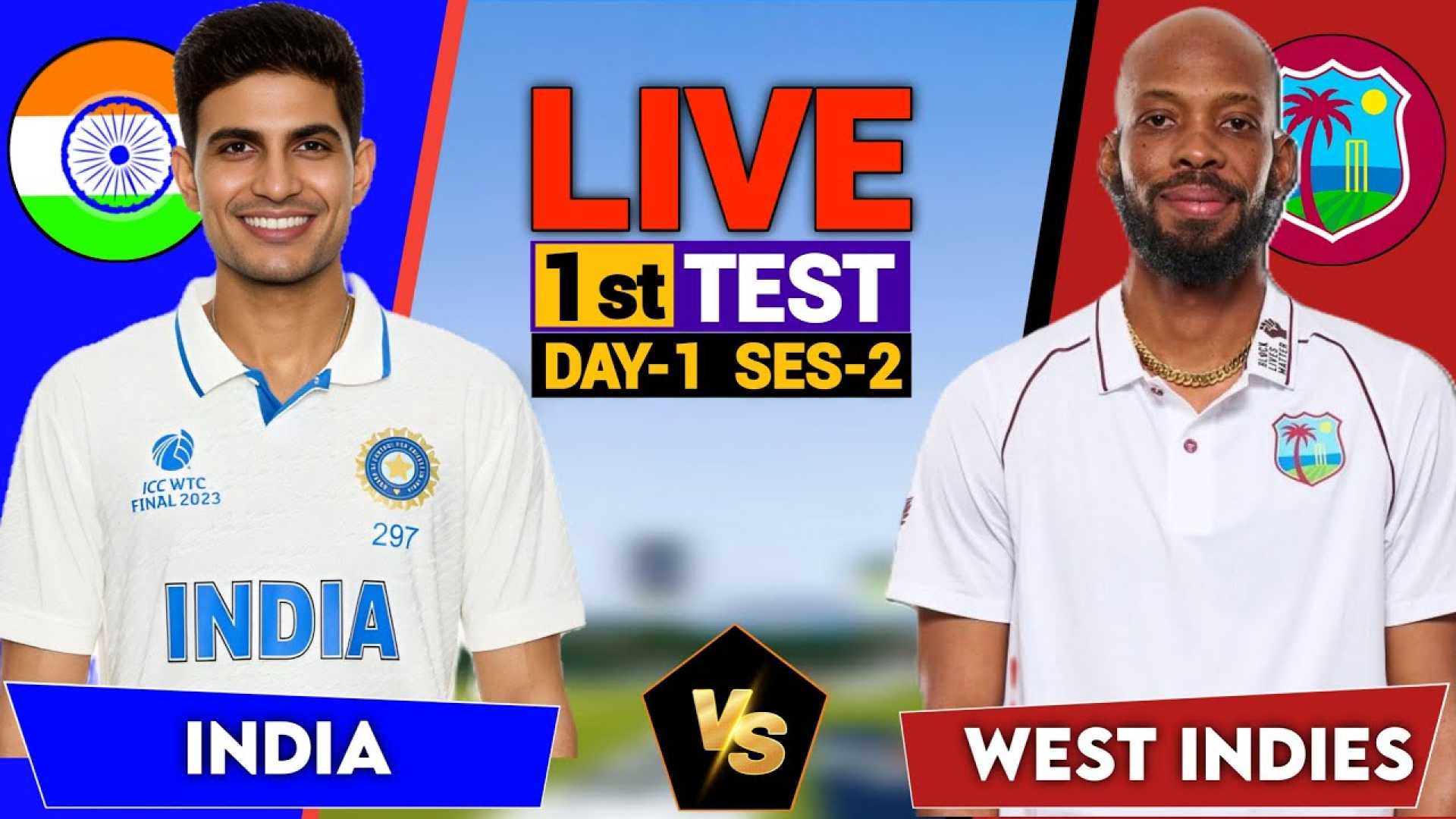 India West Indies 2025 Test Match