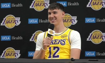 Jake Laravia Los Angeles Lakers Media Day