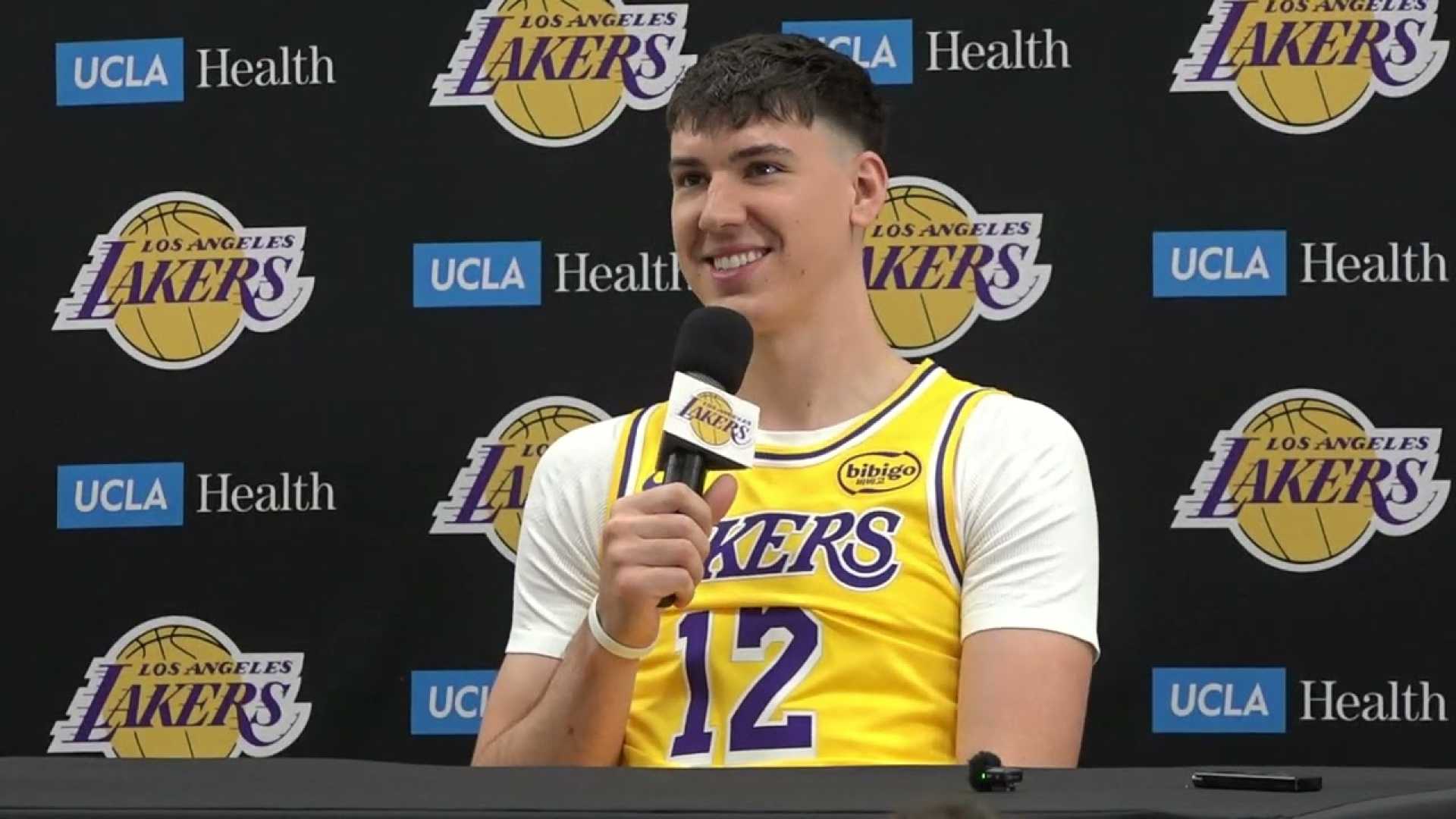 Jake Laravia Los Angeles Lakers Media Day