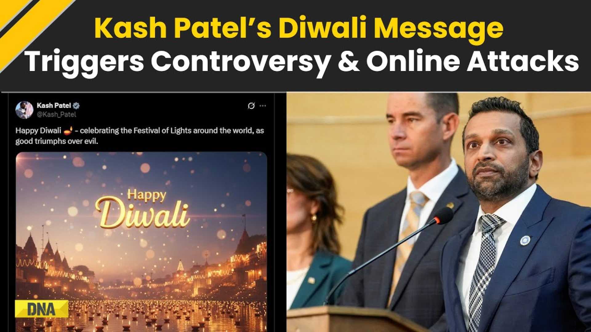 Kash Patel Diwali Celebration Controversy
