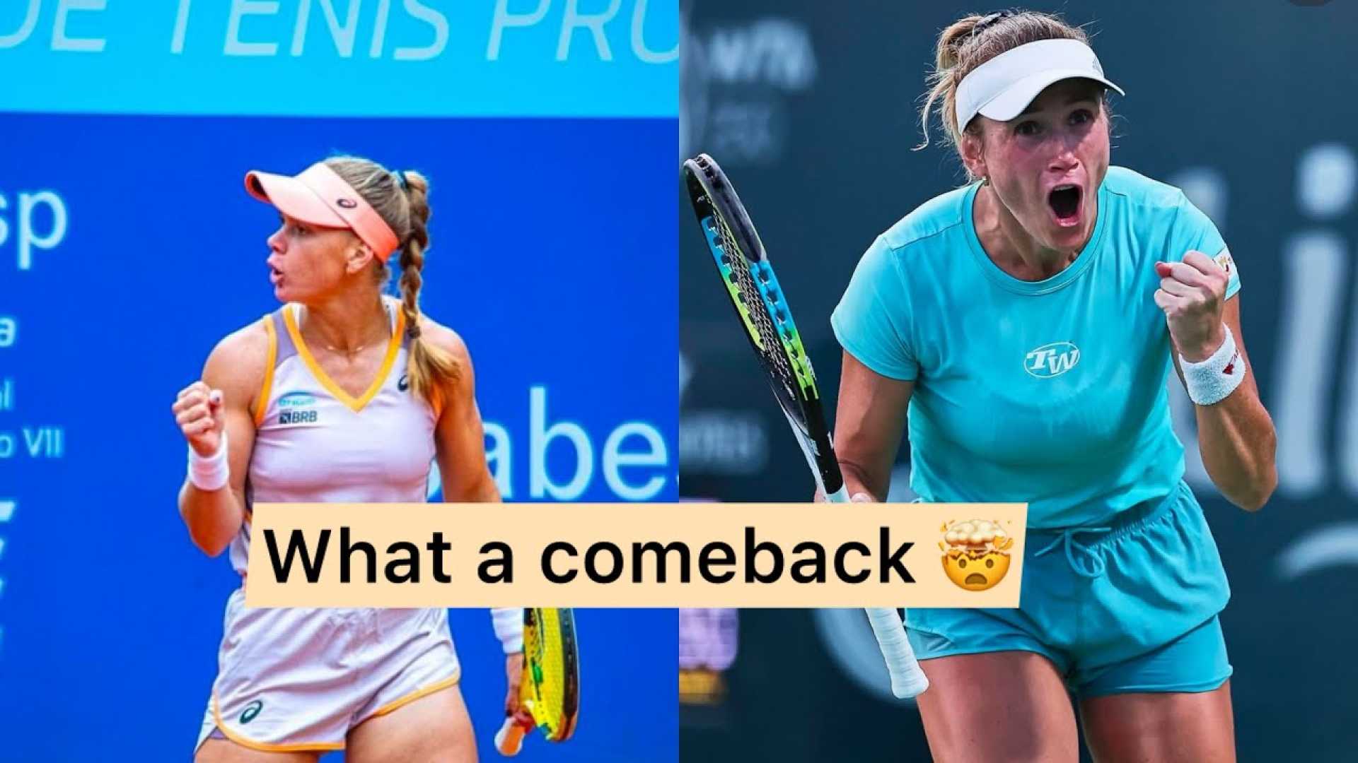 Katarzyna Kawa Tennis Match Comeback