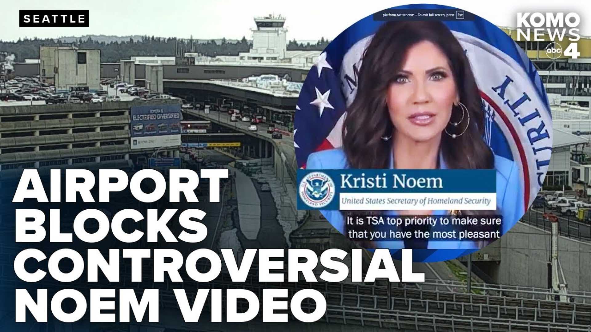 Kristi Noem Homeland Security Video Airport
