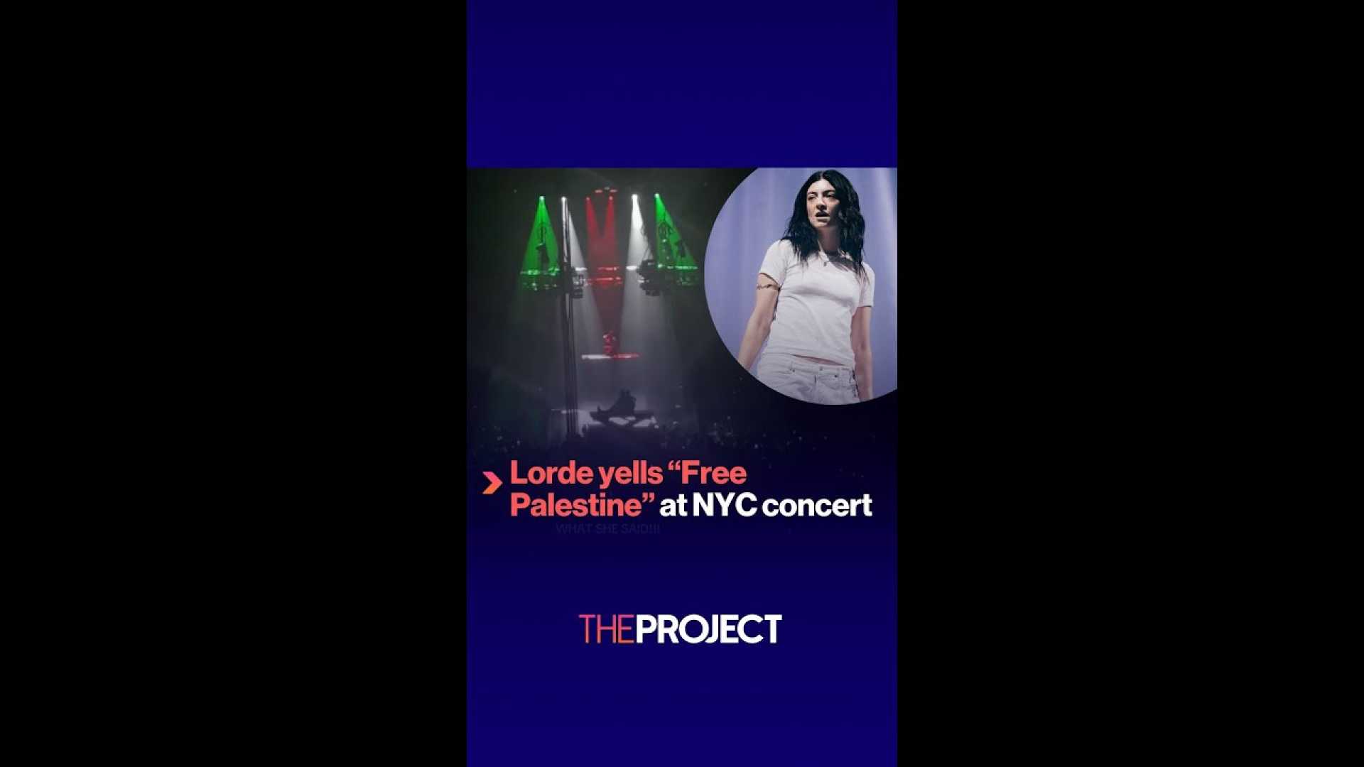 Lorde Concert Free Palestine