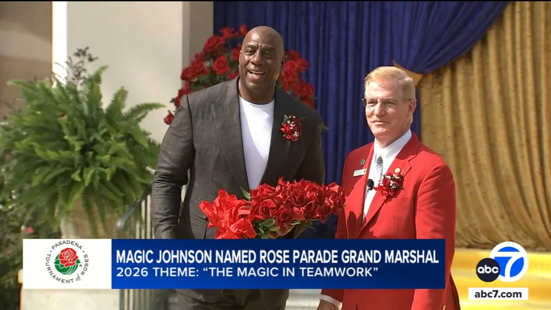 Magic Johnson Rose Parade 2026