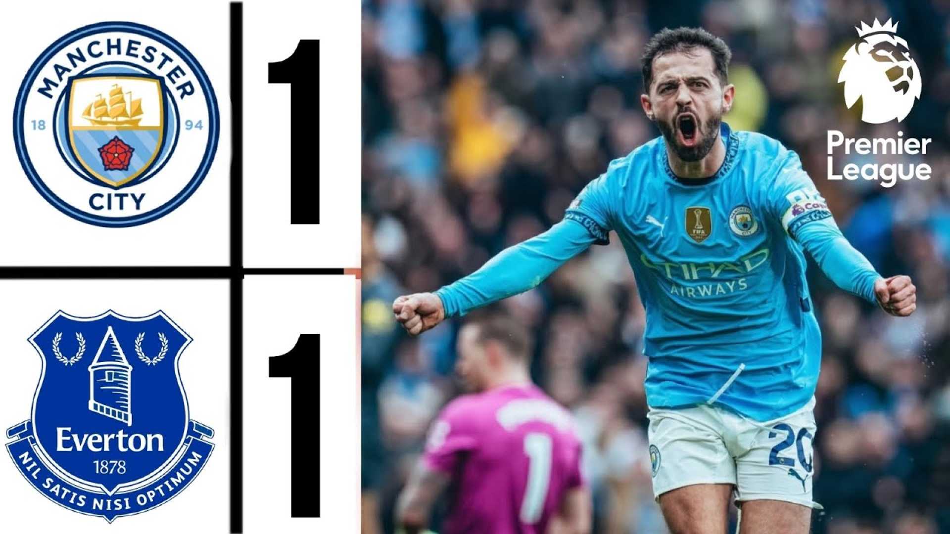 Manchester City Vs Everton Football Match