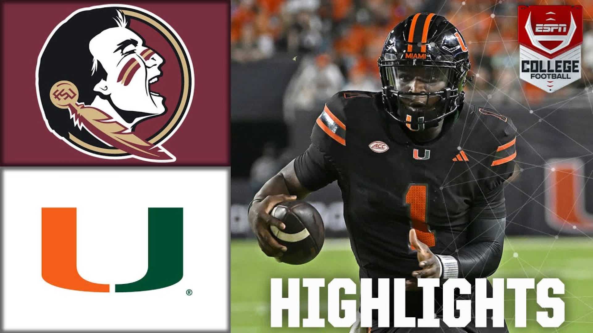 Miami Hurricanes Vs Florida State Football