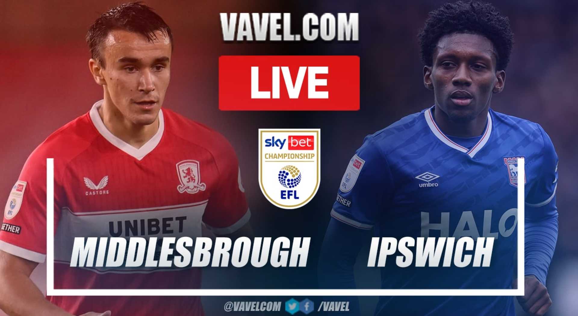 Middlesbrough Ipswich Championship Match