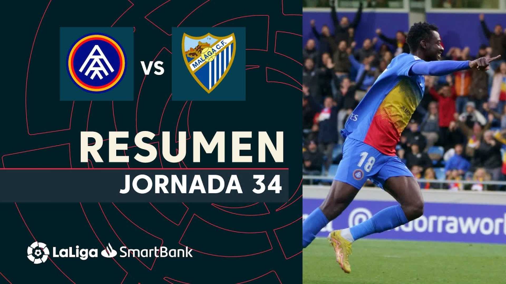 Málaga Andorra Football Match Highlights