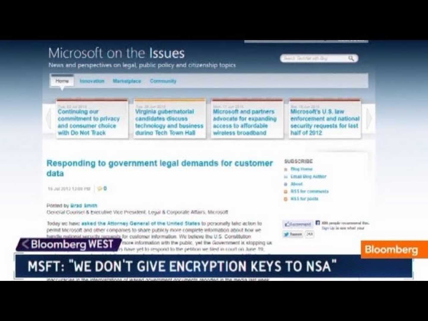 National Security News Website Issues