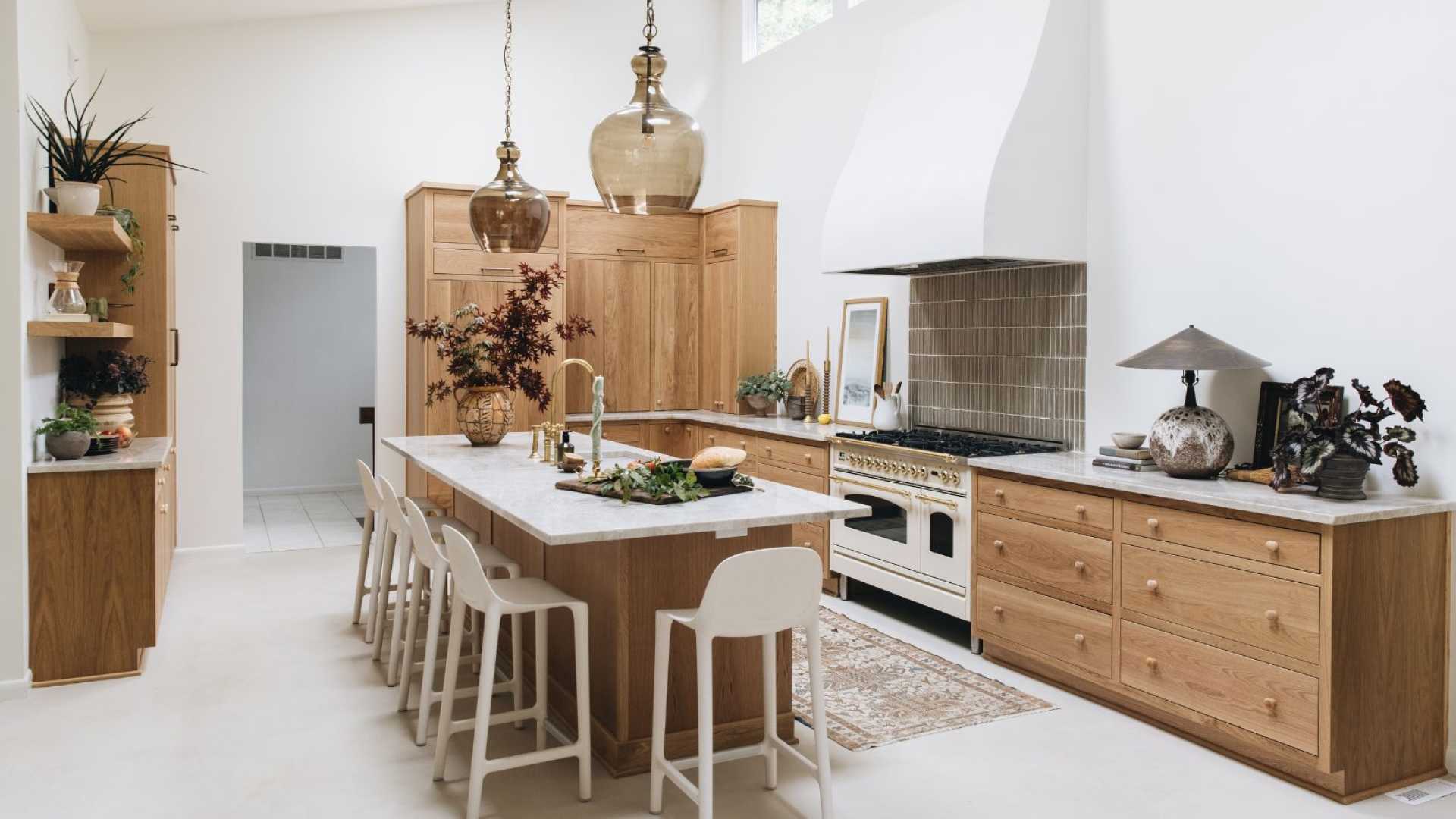 Natural Wood Cabinets Celebrity Kitchens
