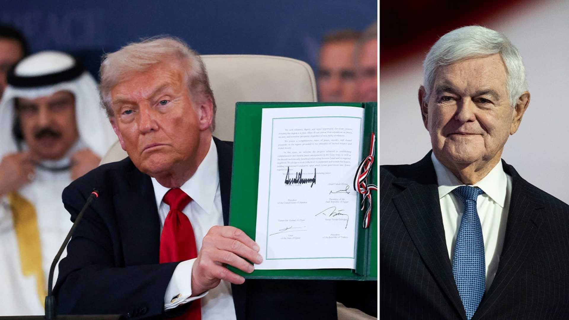 Newt Gingrich Donald Trump Peace Deal