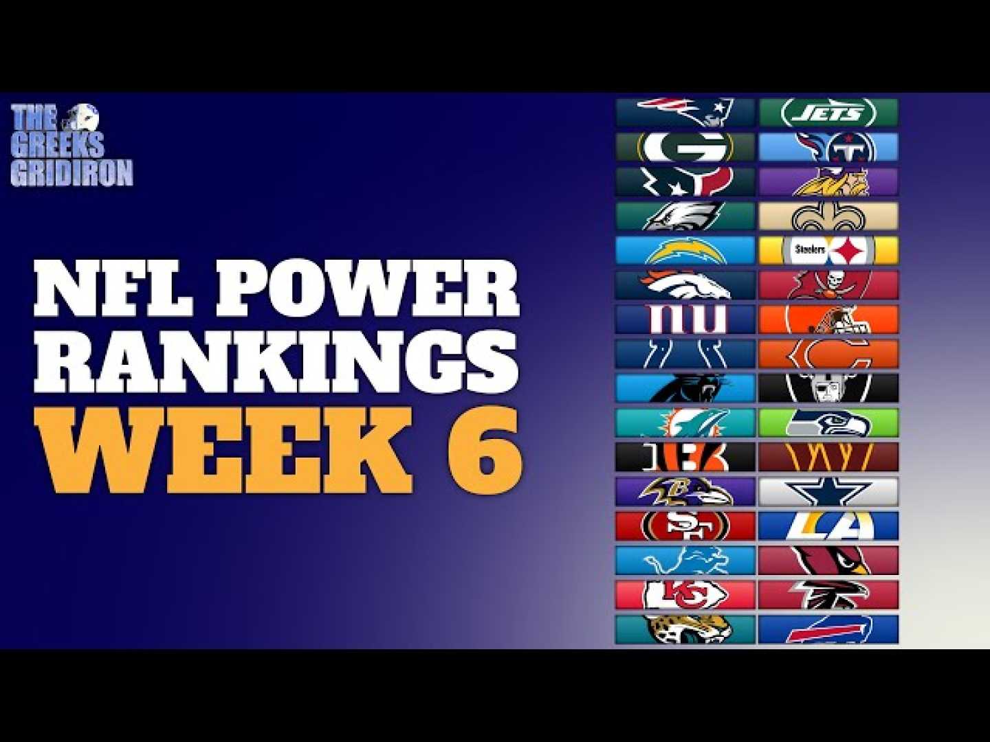 Nfl Power Rankings Week 6
