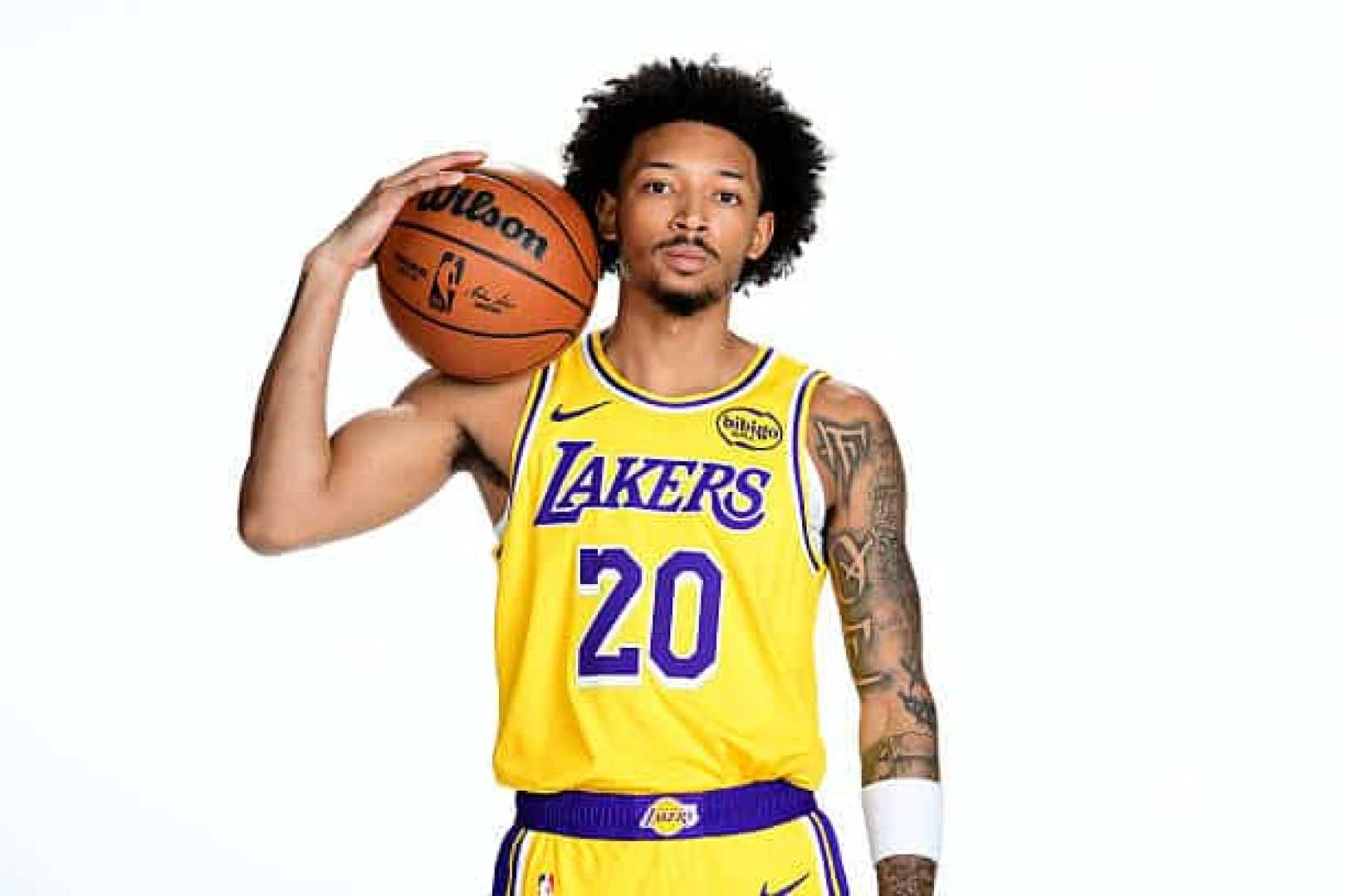 Nick Smith Jr. Los Angeles Lakers Media Day