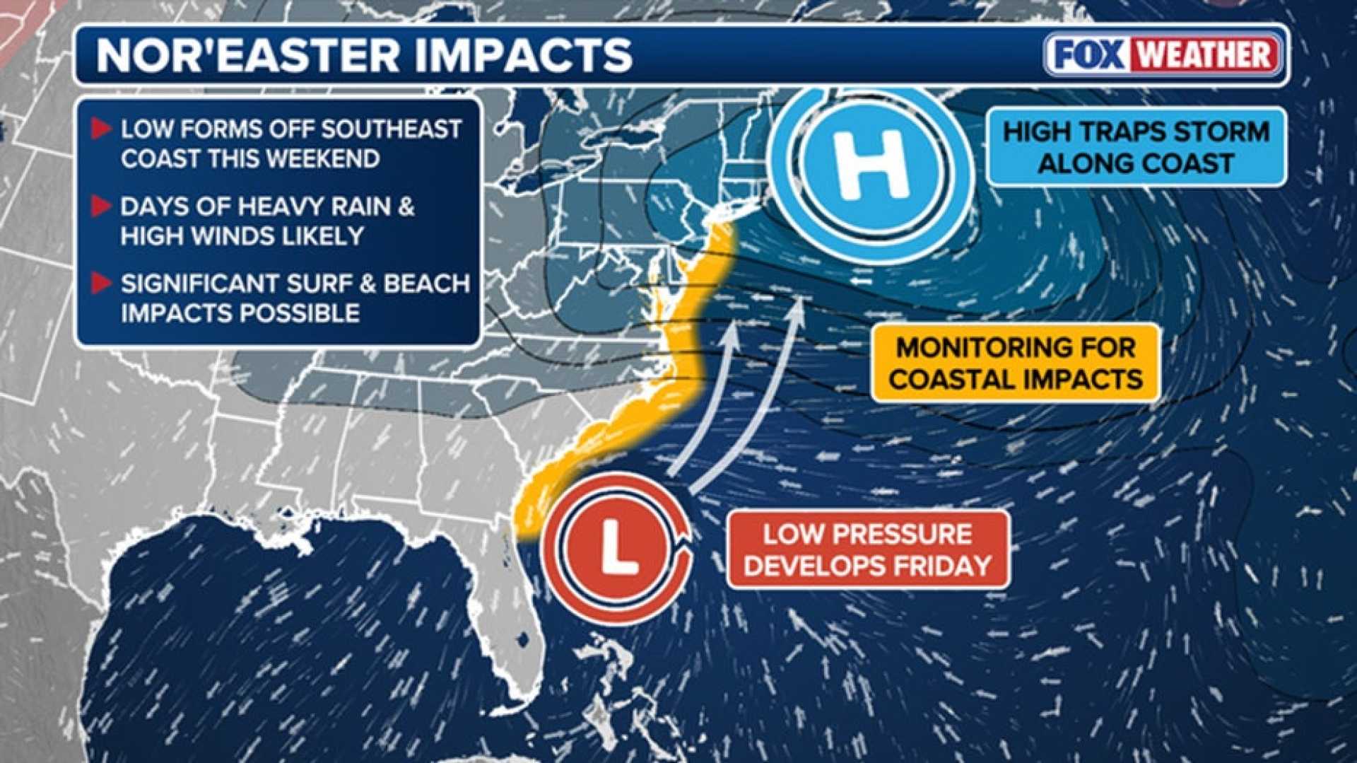 Nor'easter Storm East Coast Forecast