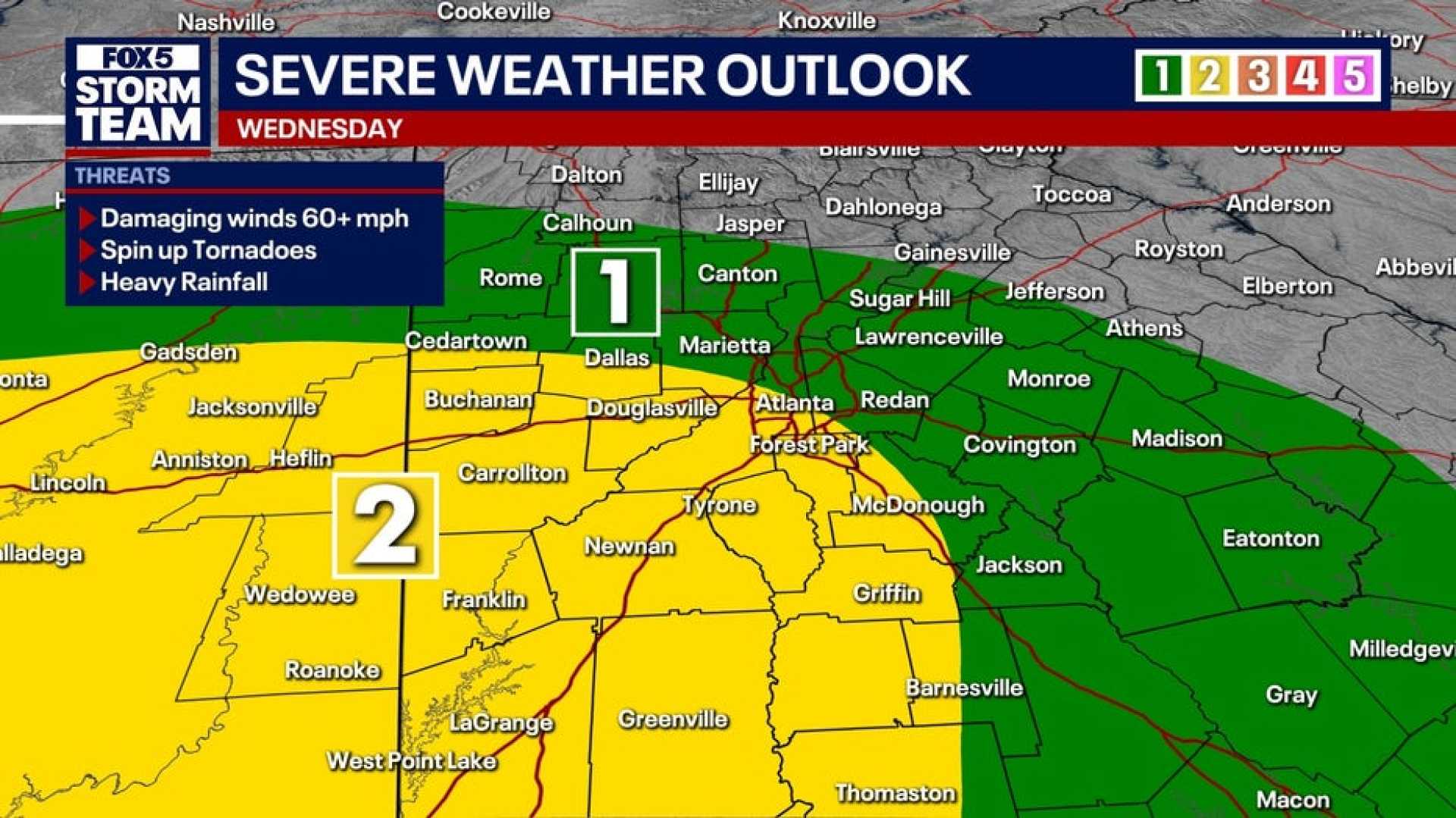 North Georgia Rain Weather Forecast