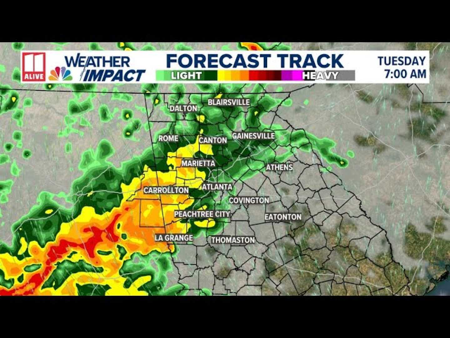 North Georgia Weather Forecast Light Rain