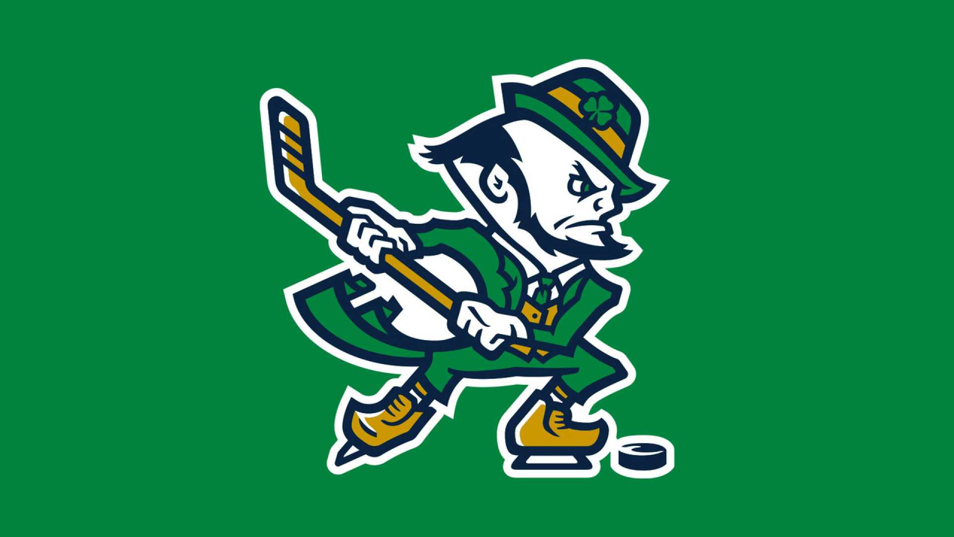 Notre Dame Fighting Irish Hockey Leprechaun Logo