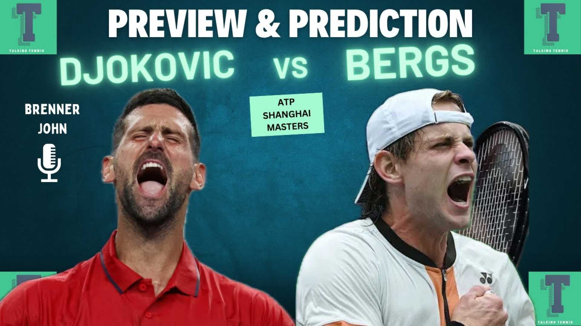 Novak Djokovic Zizou Bergs Shanghai Masters